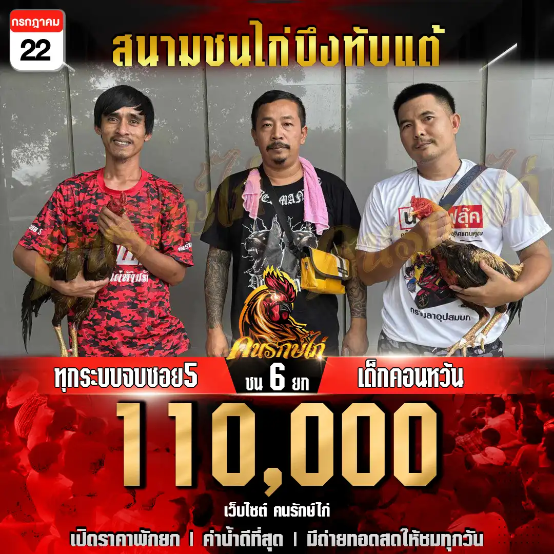 ทุกระบบจบซอย 5 พบ เด็กคอนหวัน กำหนดชน 6 ยก ชิงเงินรางวัล 110,000 บาท