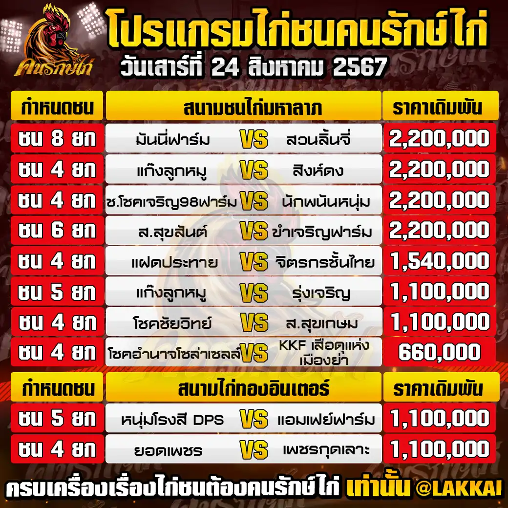 ปกโปรแกรมวันที่ 24 สิงหาคม 2567