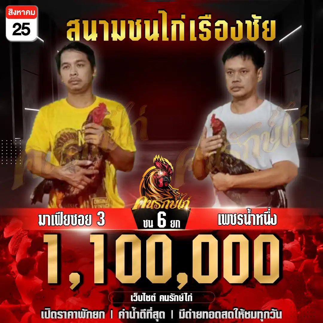 มาเฟียร์ซอย3 พบ เพชรน้ำหนึ่ง กำหนดชน 6 ยก ชิงเงินรางวัล 1,100,000 บาท