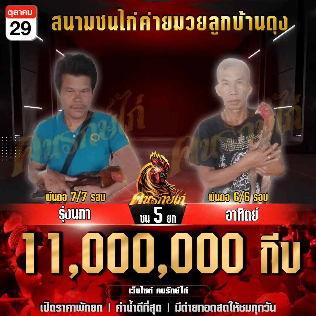 รุ่งนภา พบ อาทิตย์ กำหนดชน 5 ยก ชิงเงินรางวัล 11,000,000 กีบ