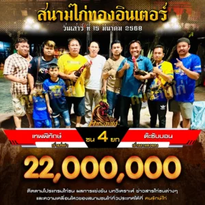 ข่าวสารไก่ชน ศึกเดือดเงินล้าน เทพพิทักษ์ ปะทะ ต๊ะซับบอน ชิง 22 ล้าน