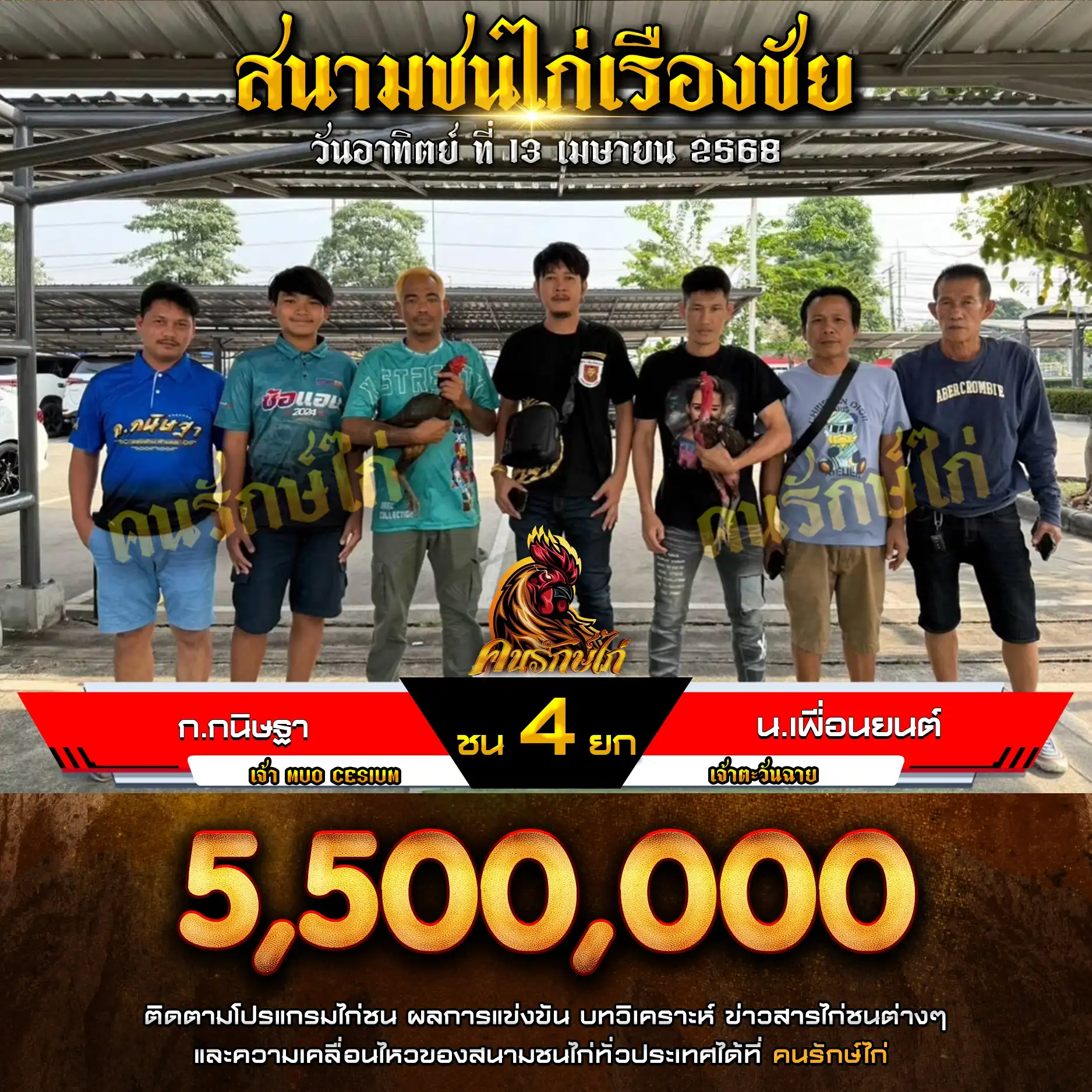 ก.กนิษฐา vs น.เพื่อนยนต์ กำหนดชน 4 ยก