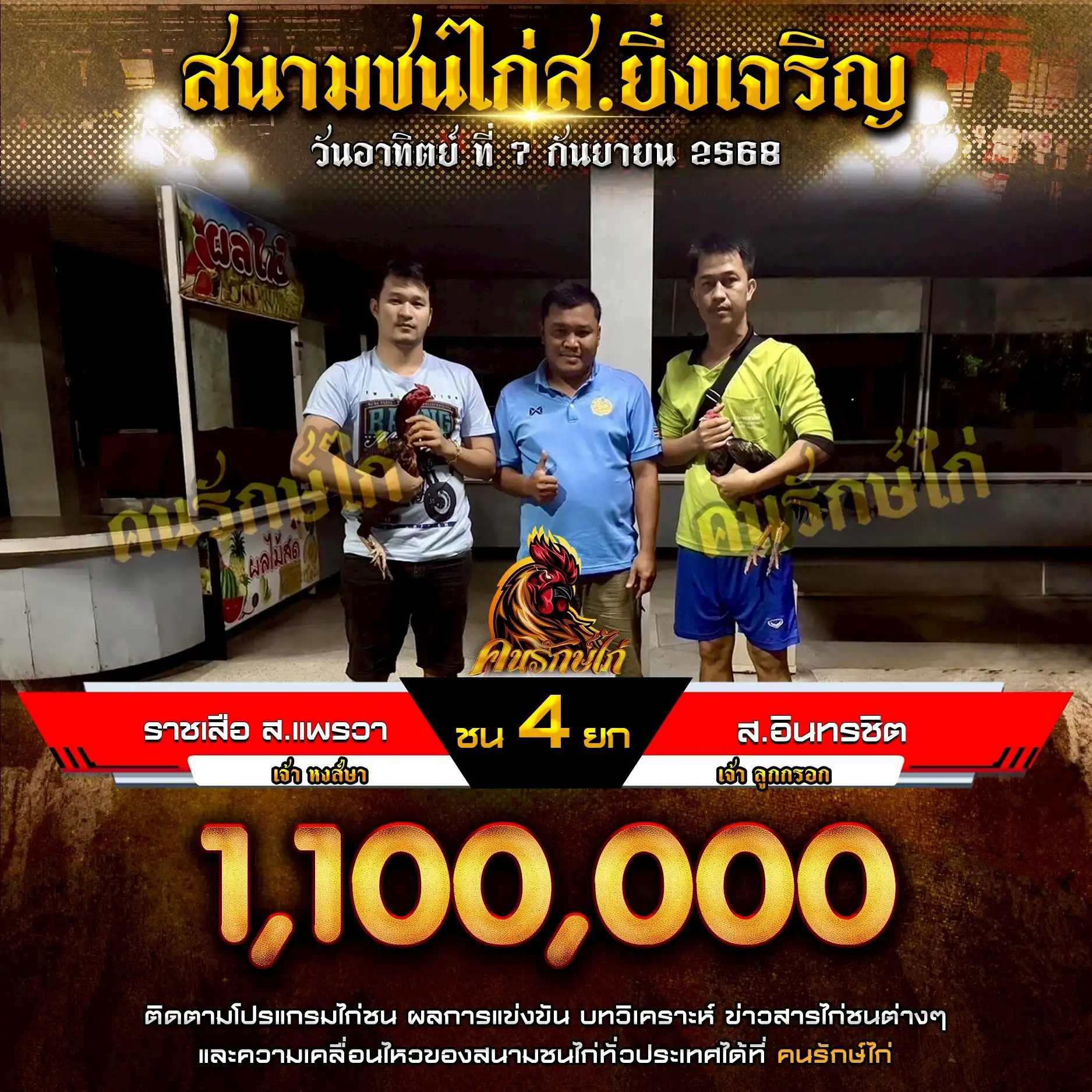 ราชเสือ ส.แพรวา พบ ส.อินทรชิต กำหนดชน 4 ยก