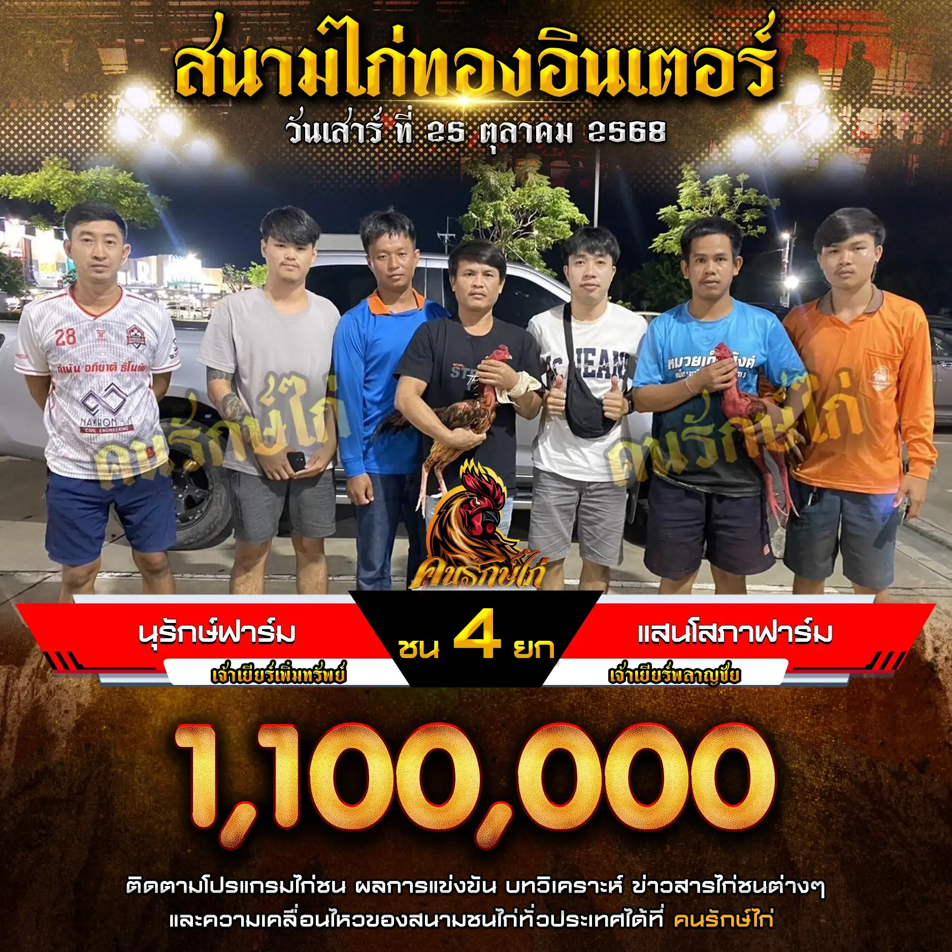 นุรักษ์ฟาร์ม พบ แสนโสภาฟาร์ม กำหนดชน 4 ยก