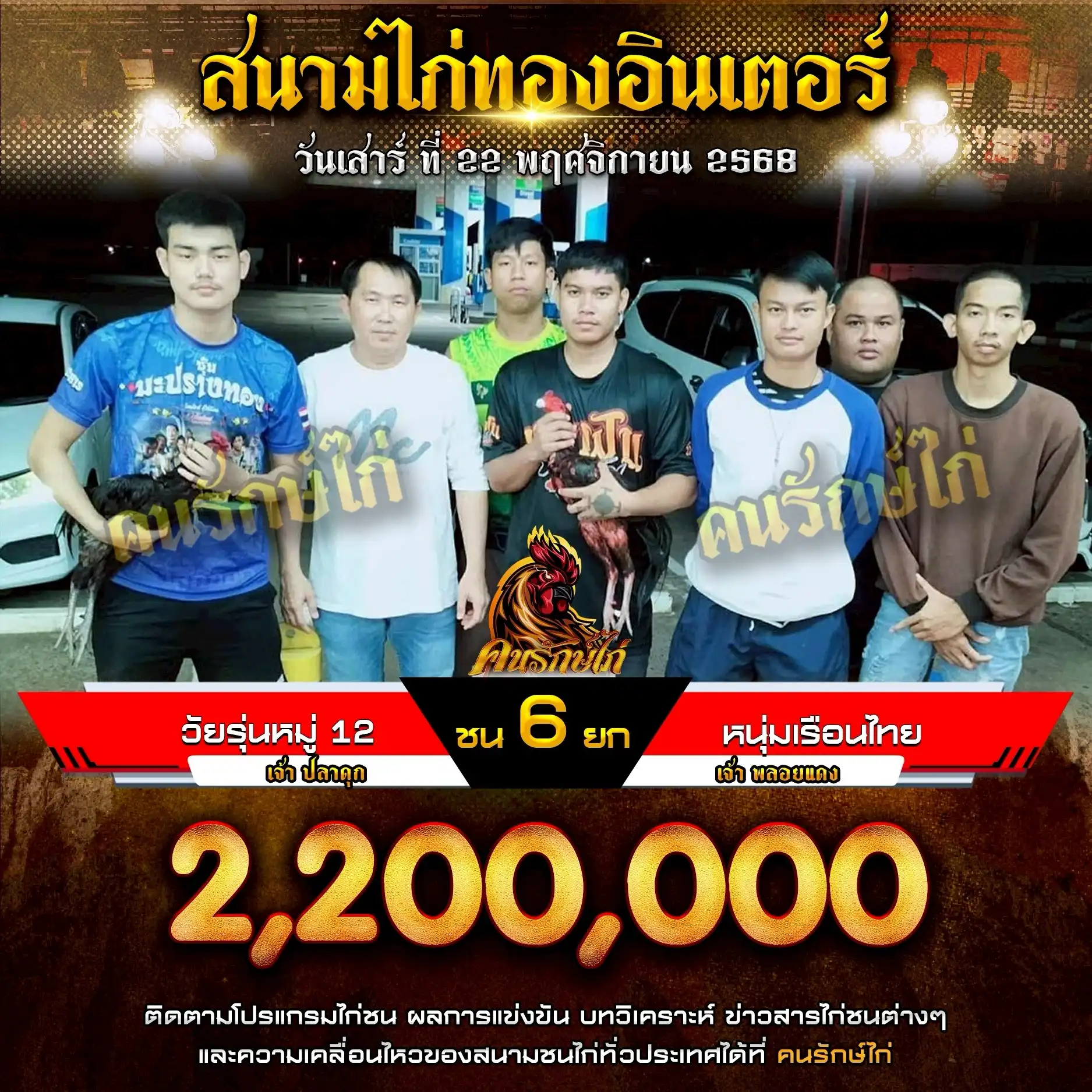 วัยรุ่นหมู่ 12 พบ หนุ่มเรือนไทย กำหนดชน 6 ยก