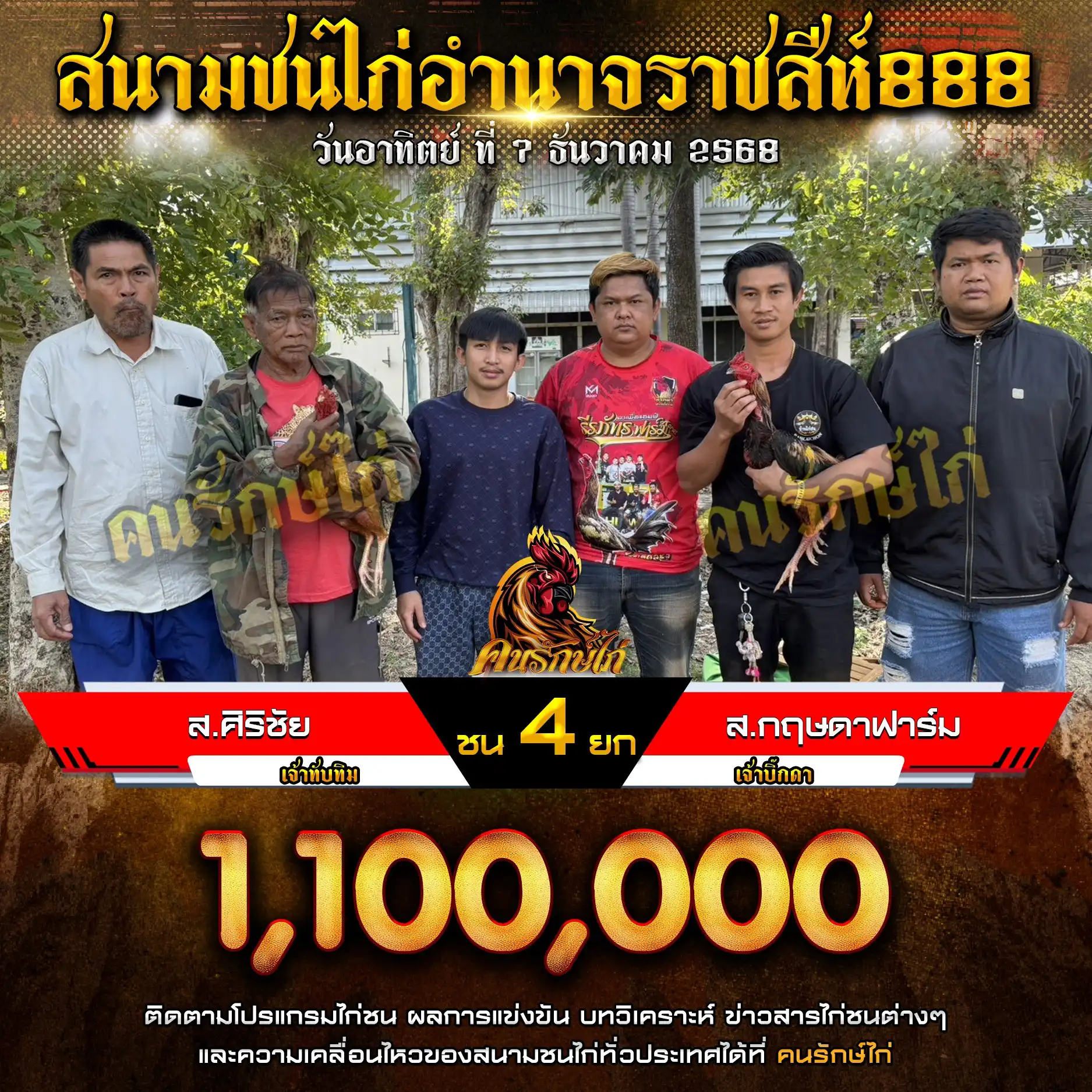 ส.ศิริชัย พบ ส.กฤษดาฟาร์ม กำหนดชน 4 ยก