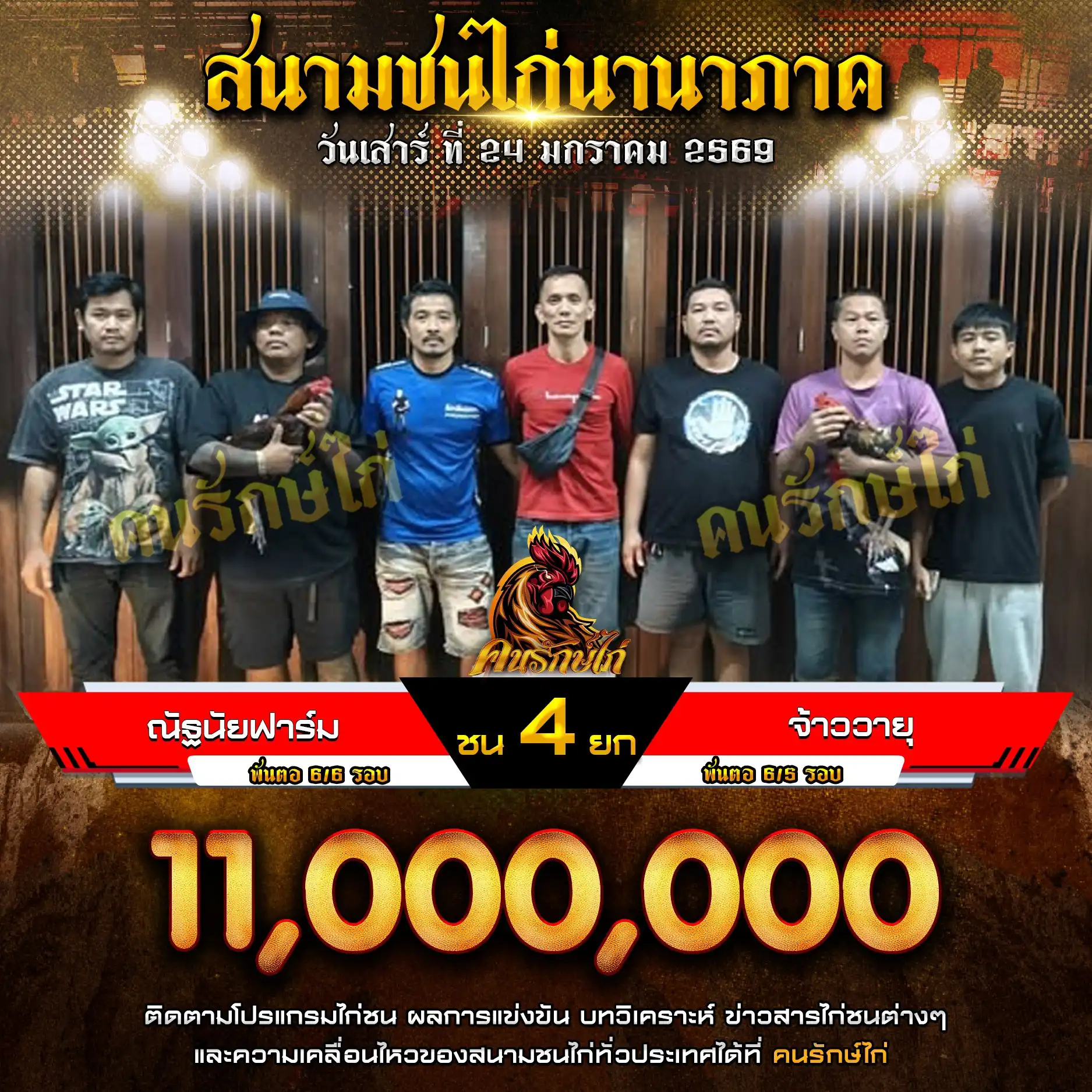 ณัฐนัยฟาร์ม พบ จ้าววายุ กำหนดชน 4 ยก