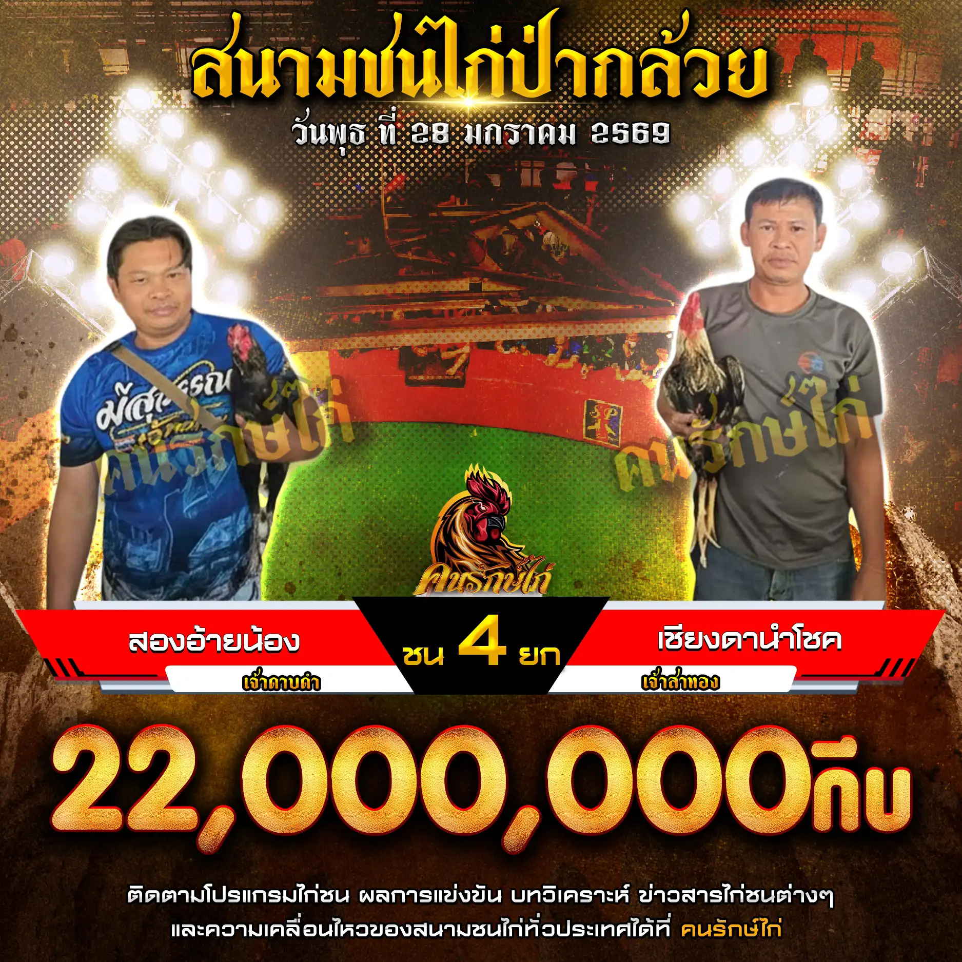 สองอ้ายน้อง พบ เชียงดานำโชค กำหนดชน 4 ยก