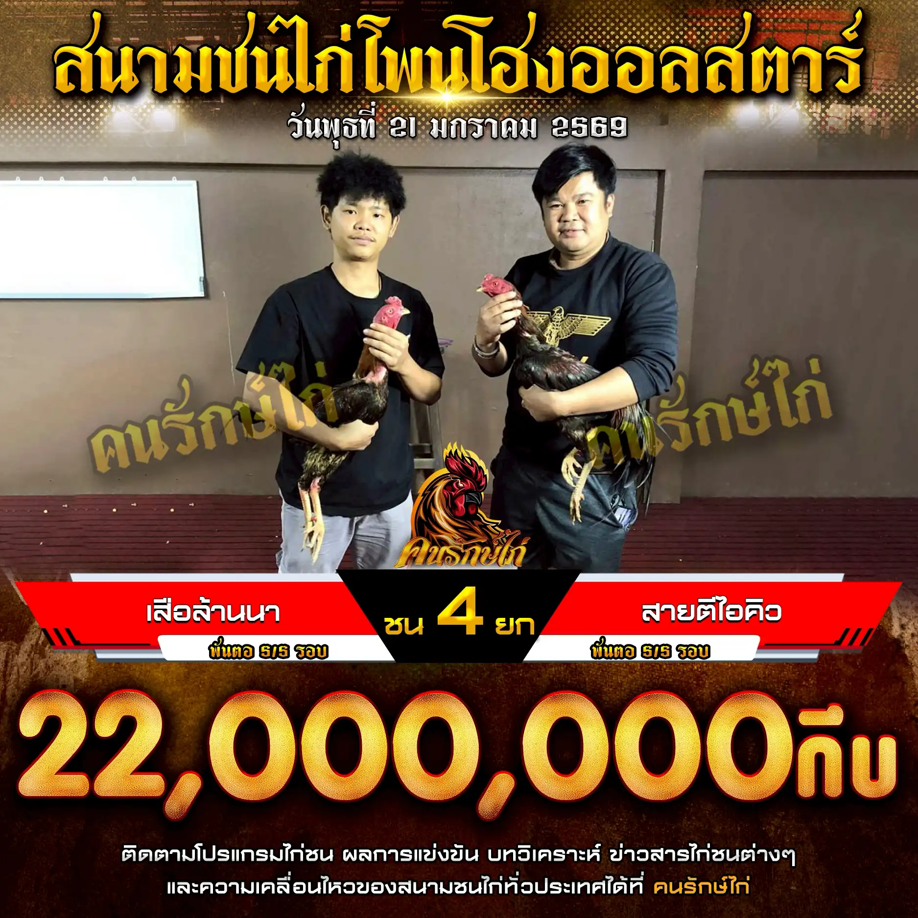 เสือล้านนา พบ สายตีไอคิว กำหนดชน 4 ยก