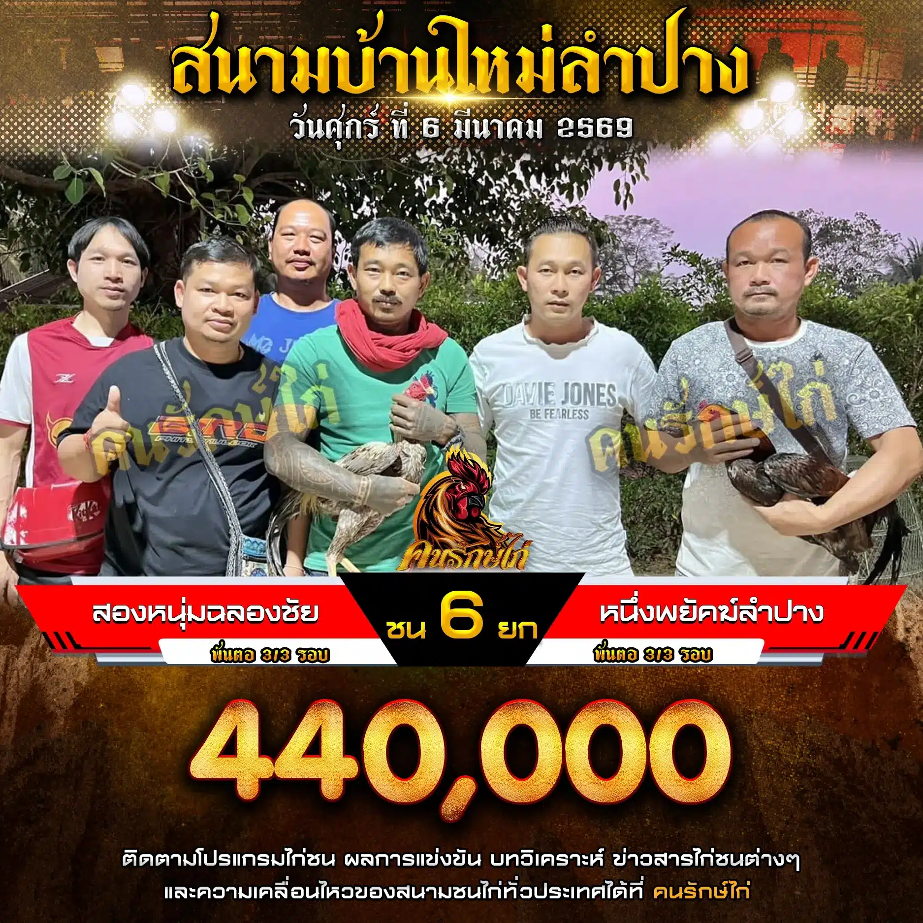 สองหนุ่มฉลองชัย พบ หนึ่งพยัคฆ์ลำปาง กำหนดชน 6 ยก 06 มีนาคม 2569