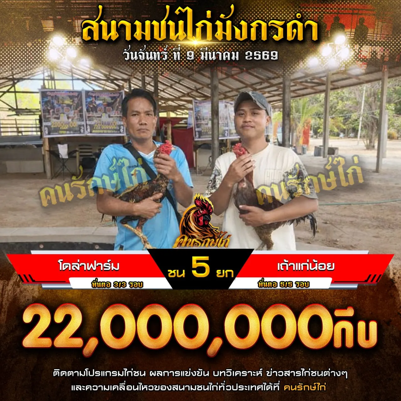 โดล่าฟาร์ม VS เถ้าแก่น้อย 09 มีนาคม 2569