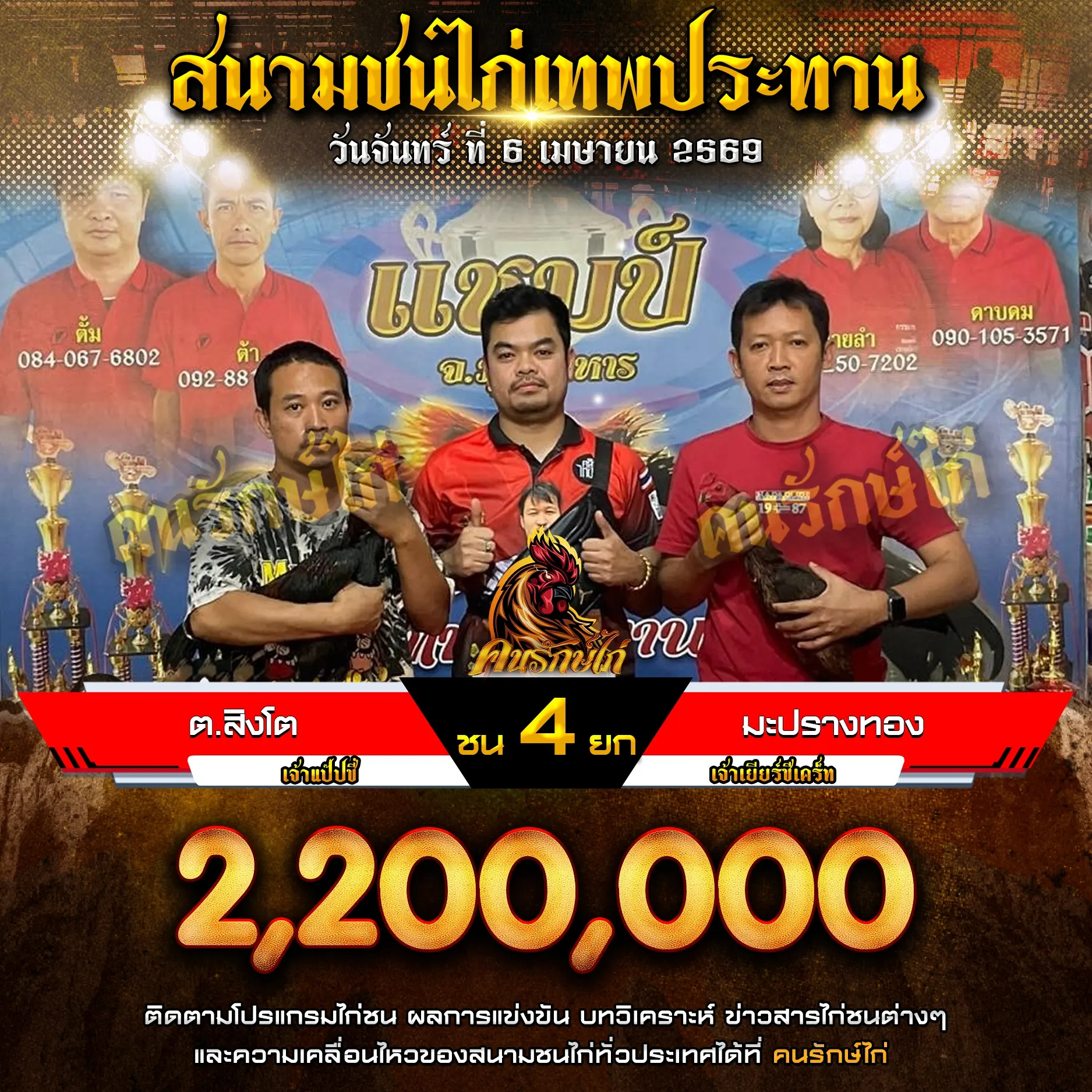 ต.สิงโต VS มะปรางทอง 06 เมษายน 2569