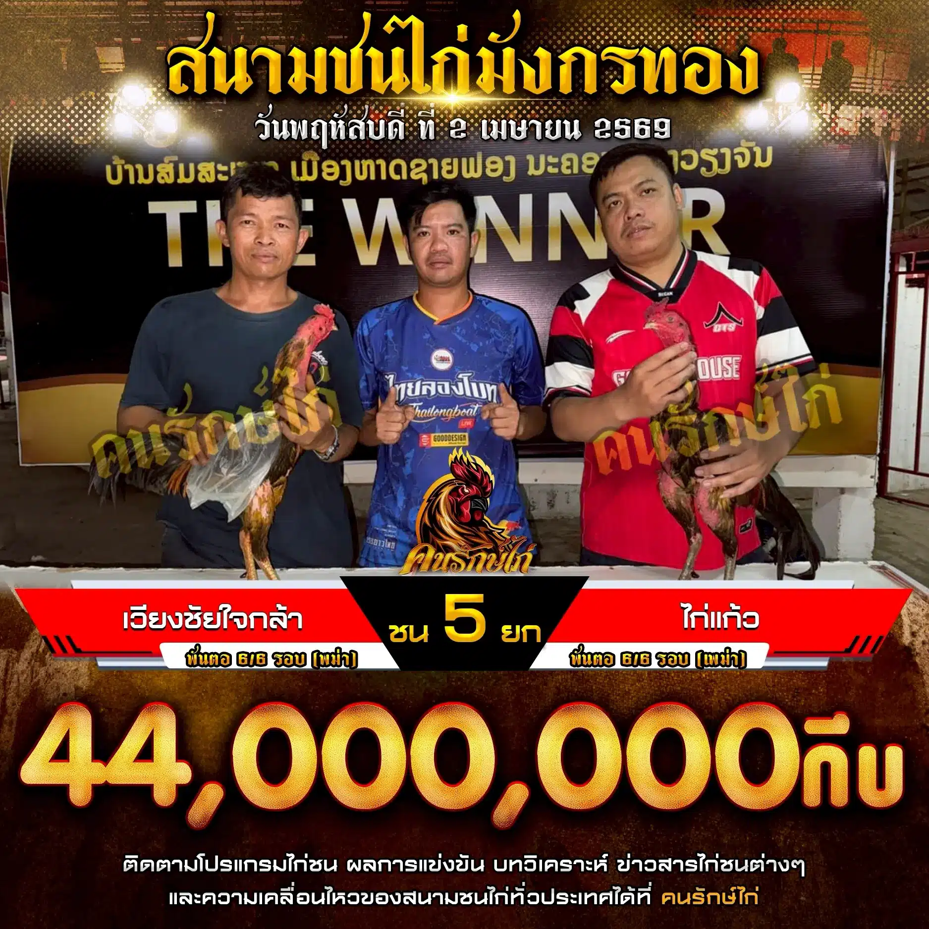 เวียงชัยใจกล้า VS ไก่แก้ว 02 เมษายน 2569