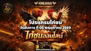 โปรแกรมไก่ชน 05 พฤษภาคม 2569