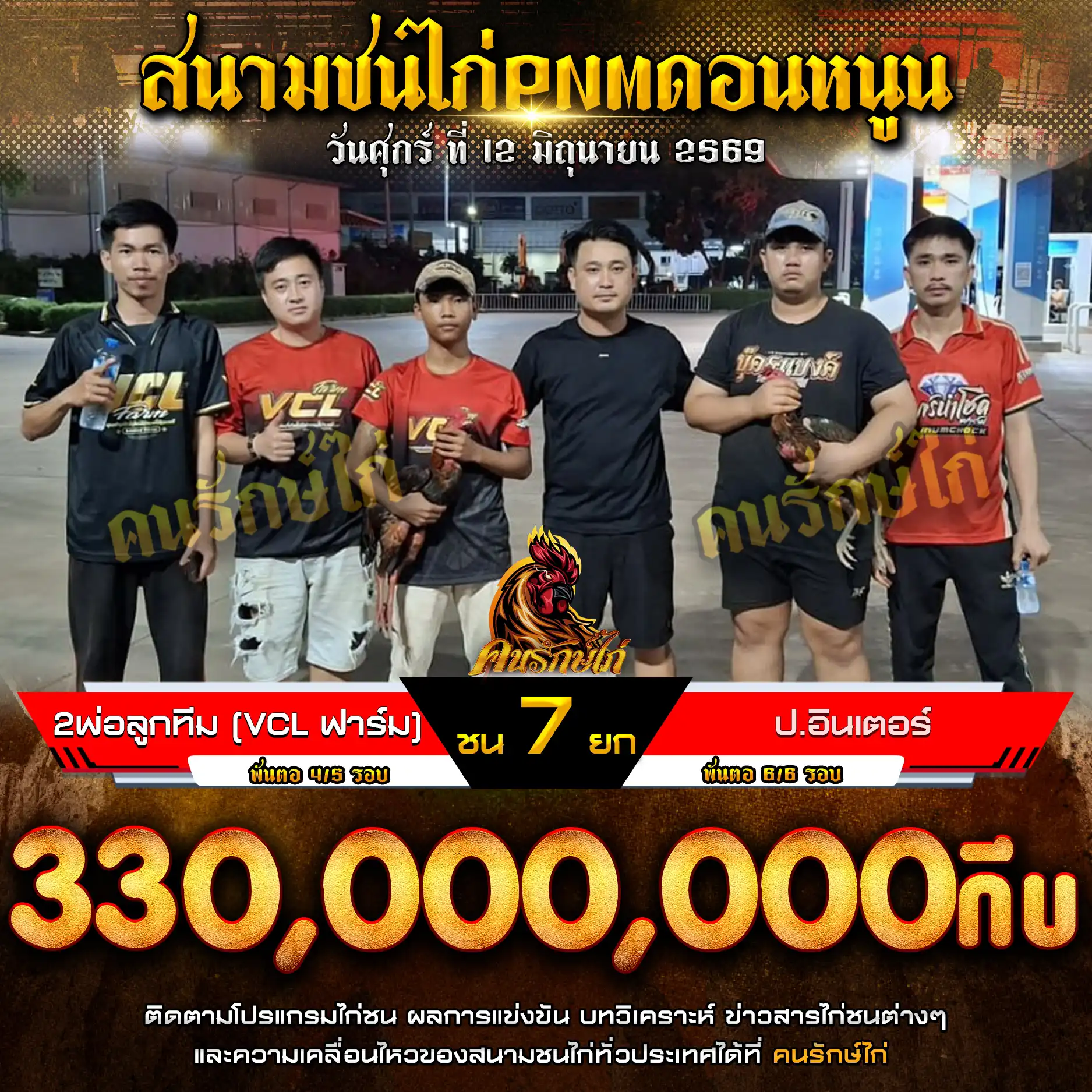 2พ่อลูกทีม(VCL ฟาร์ม) VS ป.อินเตอร์ กำหนดชน 7 ยก ชิงเงินรางวัล 330,000,000 กีบ12 มิถุนายน 2569
