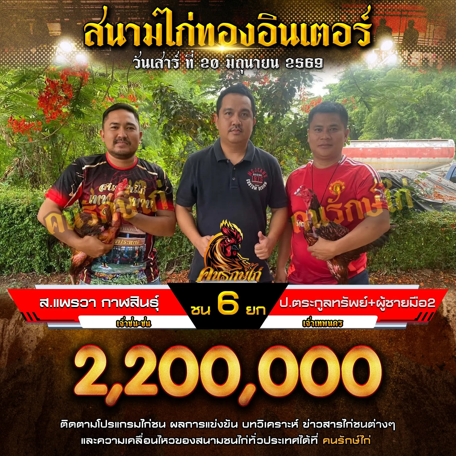 ส.แพรวา กาฬสินธุ์ VS ป.ตระกูลทรัพย์+ผู้ชายมือ2 20 มิถุนายน 2569