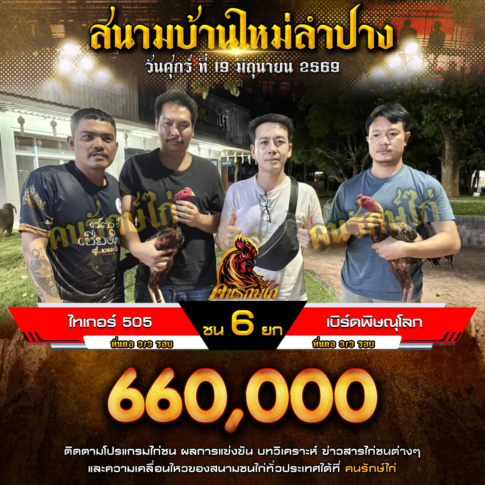 ไทเกอร์ 505 VS เบิร์ดพิษณุโลก 19 มิถุนายน 2569