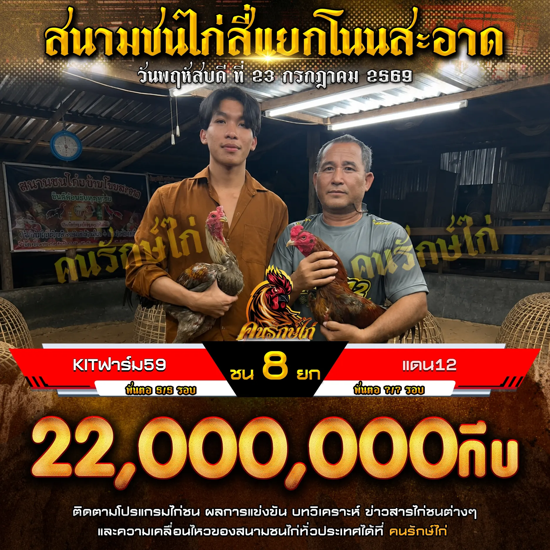 KITฟาร์ม59 VS แดน12 23 กรกฎาคม 2569