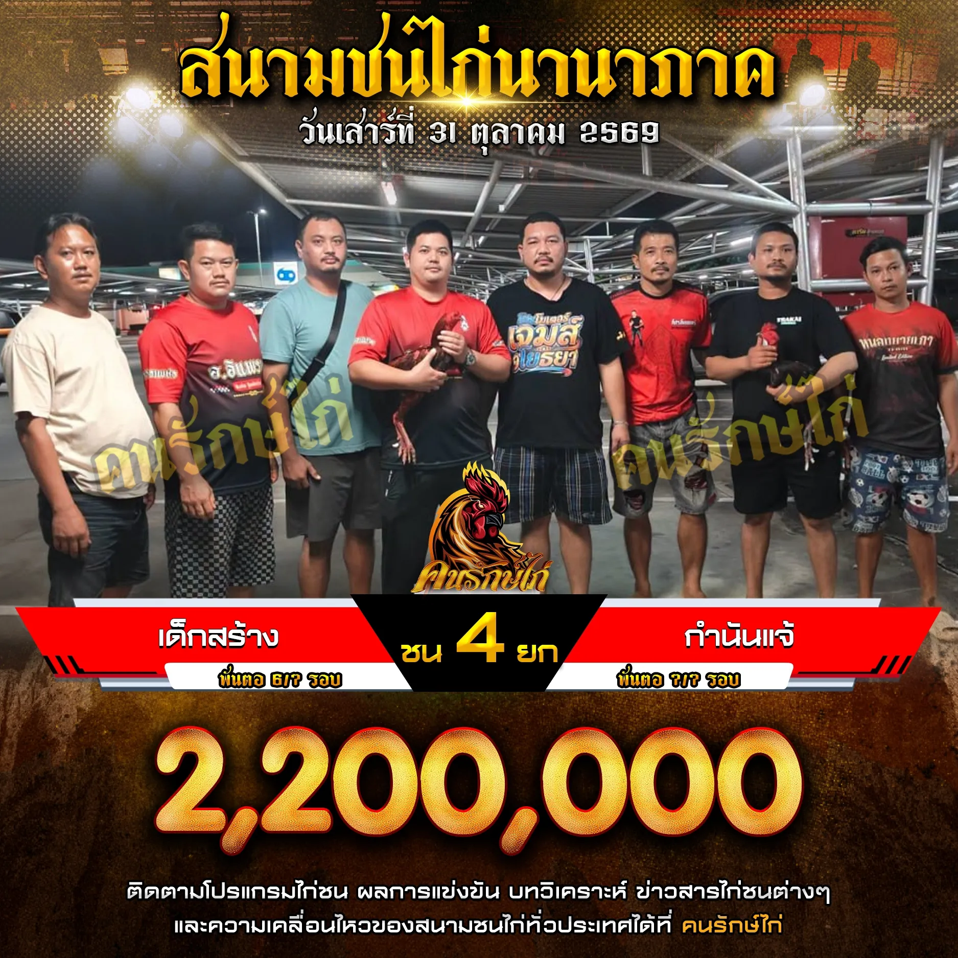 เด็กสร้าง VS กำนันแจ้ กำหนดชน 4 ยก ชิงเงินรางวัล 2,200,000 บาท
