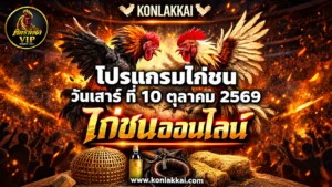 โปรแกรมไก่ชน 10 ตุลาคม 2569