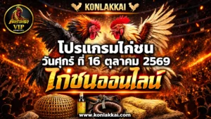โปรแกรมไก่ชน 16 ตุลาคม 2569
