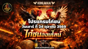 โปรแกรมไก่ชน 24 ตุลาคม 2569